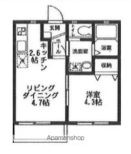 ソレイユ港南【102号室号室】の間取り