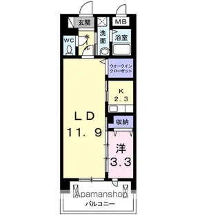 オリーブ コート塚田【2階】の間取り