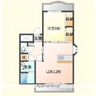 ヴィラ砂島【A301号室】の間取り
