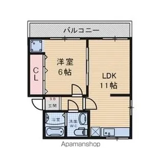 ツインズフラットS棟【3階】の間取り