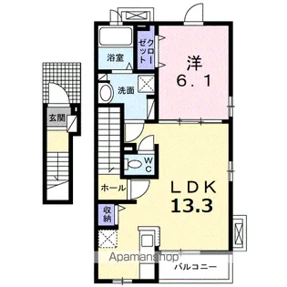 FAMILLE(ファミール)【2階】の間取り