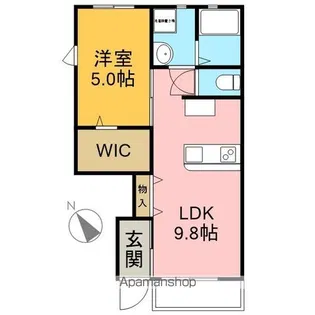 LOTUS森島2【101号室】の間取り