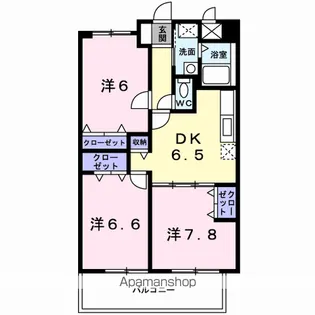 メゾン・ド・ポプラ【3階】の間取り