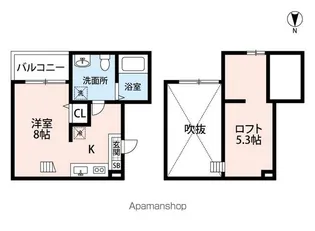 シャンティ中島(シャンティナカシマ)【2階】の間取り