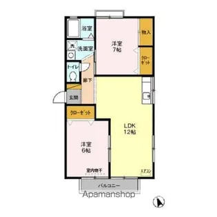 ヴェルメゾンおゆみ野 A【2階】の間取り