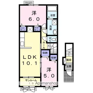 グランベール【2階】の間取り