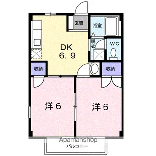 ブルースカイ【2階】の間取り
