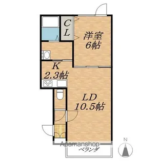 Orange County(オレンジカウンティ)【1階】の間取り