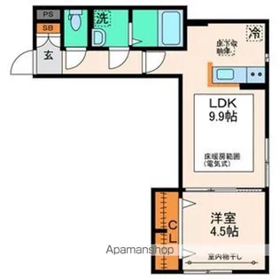 パセオプラシード泉中央【1階】の間取り
