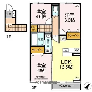 メルベージュ【2階】の間取り