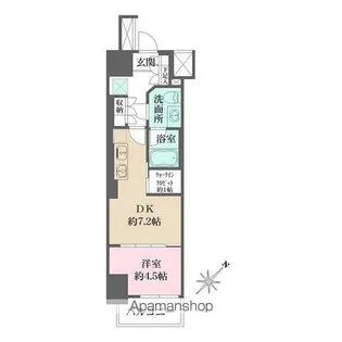 ザ・パークワンズ渋谷本町【4階】の間取り