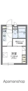レオパレスメルベーユNS【2階】の間取り