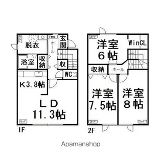 コム・フォートロピア【2階】の間取り