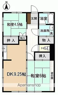 ハイツ八ツ坂【101号室】の間取り