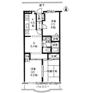 コンフォール ソシア【4階】の間取り