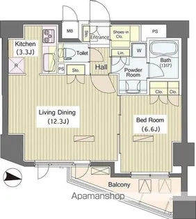 IーSUITE HIGASHINAKANO【1階】の間取り