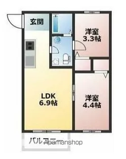 グラン六ツ川【2階】の間取り