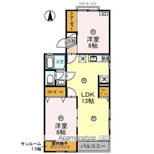 レジデンスT・H I号館【2階】の間取り