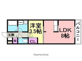 メゾン北杭瀬【103号室】の間取り