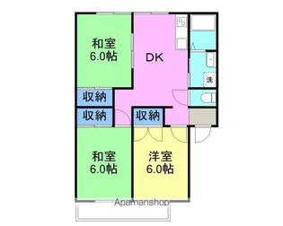 アーバン南岩国A棟【203号室】の間取り