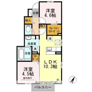 Casa Felice B棟【1階】の間取り
