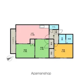 アーバンライフ津福【1階】の間取り