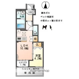 小信中島新築アパート【1階】の間取り