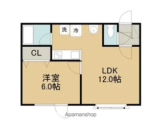 レインボーハウスドリームⅡ【203号室】の間取り