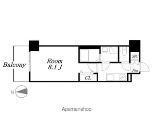 プレイズシード名駅北【6階】の間取り