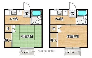 姫城コーポ【102号室】の間取り