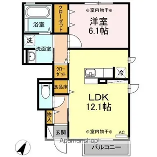 ベルディール【1階】の間取り
