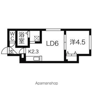北悠館【201号室】の間取り
