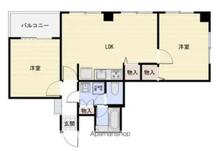 神奈川県横浜市中区弥生町2丁目【マンション】の間取り