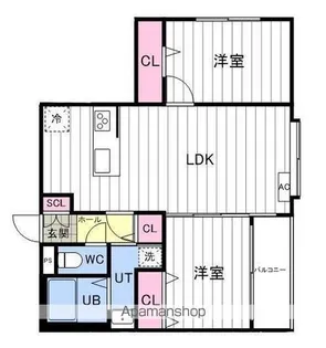 アルファスクエア南1西18【8階】の間取り