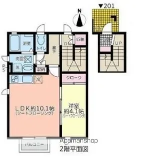the’ vert(テ ヴェールフ)【2階】の間取り