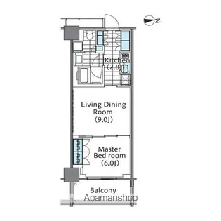 コンフォリア新宿イーストサイドタワー【6階】の間取り