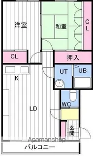 グリーンヴィラ北広島【A号室】の間取り