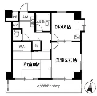メゾンクレール【6階】の間取り