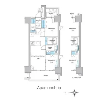 ルフォンプログレ門前仲町プレミア【11階】の間取り