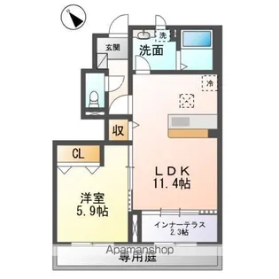 グランディール【1階】の間取り