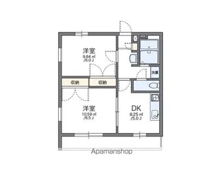 レオパレスOZ−3【2階】の間取り