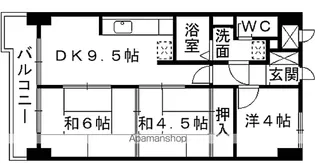 セシール水前寺【8階】の間取り
