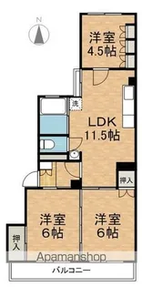 カーサ三輪【2階】の間取り