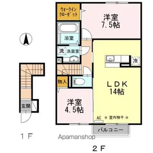 ヴィラフォンテ【2階】の間取り