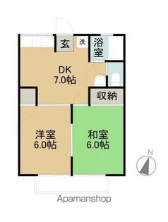 シャトルチタ【102号室】の間取り