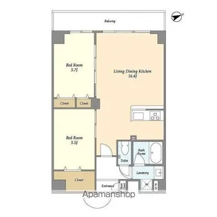 アルファコート亀戸2【5階】の間取り