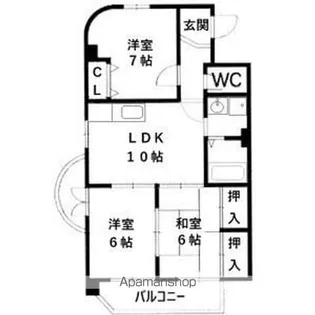 イオス名東【3階】の間取り