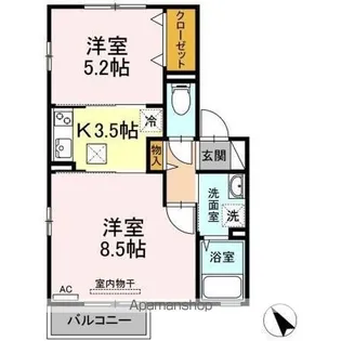 ヴィアブリーズ【1階】の間取り