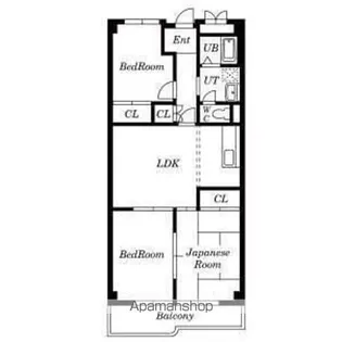 里水マンションA【4階】の間取り