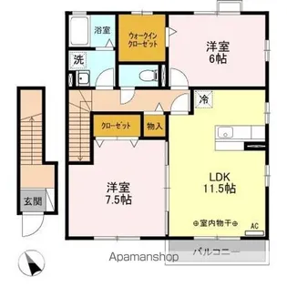 グランモアかじろ AB【2階】の間取り